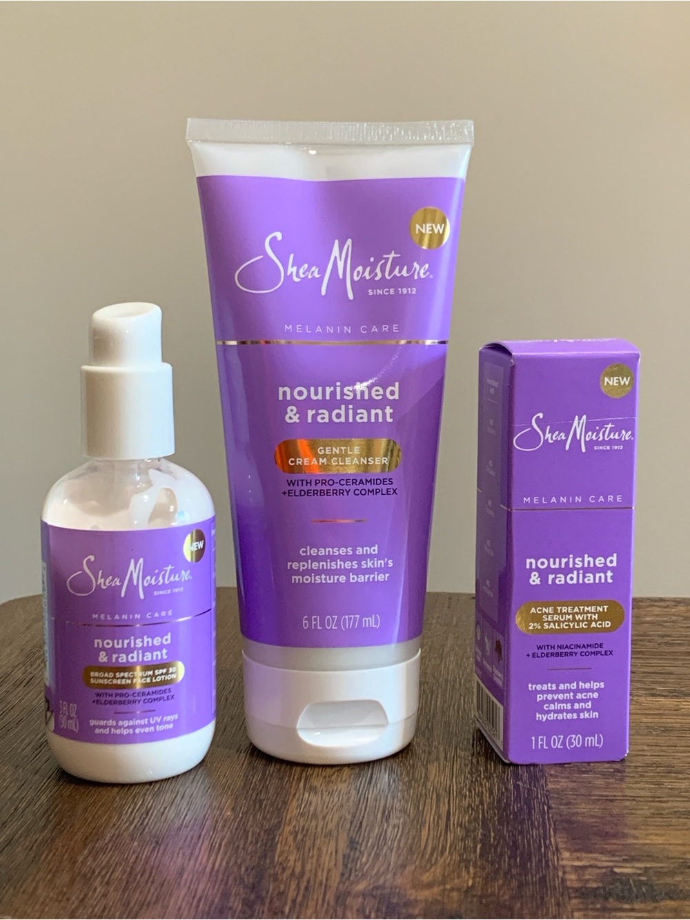 SheaMoisture Melanin Care Nourished & Radiant 3-Piece Set – NEW & SEALED